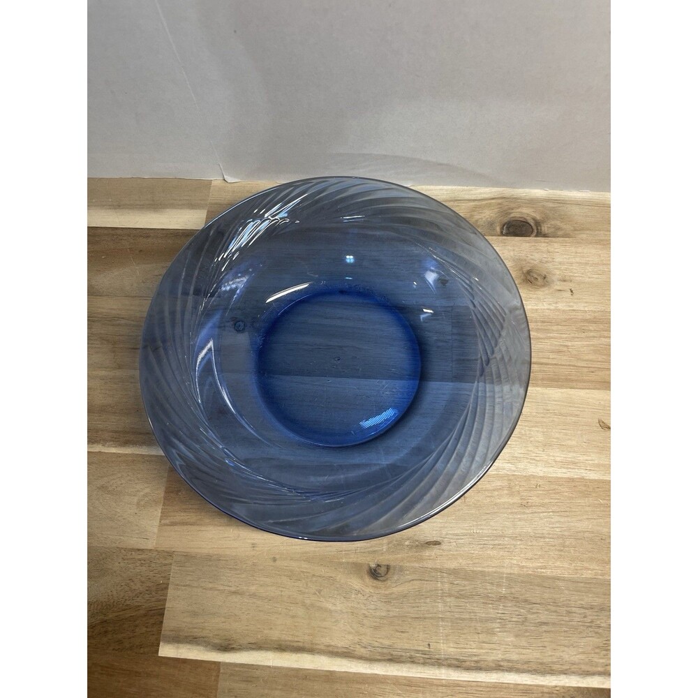 Vintage PYREX USA  Translucent Cobalt BlueSwirl Bowl 7.5”